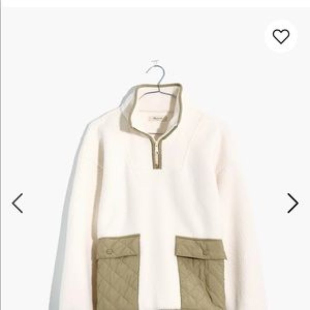 Madewell |  Fleece Quilted-Pocket Popover Jacket